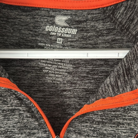 OSU Gray and Orange Quarter-Zip Pullover Men’s Medium - Picture 2 of 3